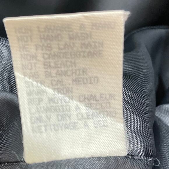 Vintage BASILE Italy Women's Size 8 Dark Gray Wool Blend Blazer Faux Fur Cuffs - Picture 7 of 10